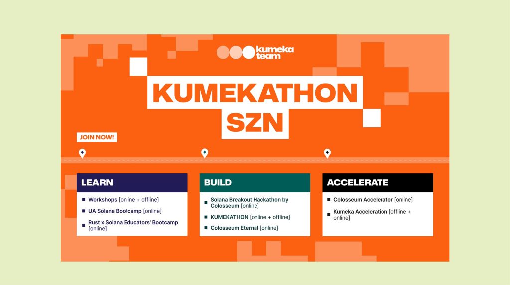 Solana хаб в Україні Kumeka Team запускає безплатне навчання та серію івентів – KUMEKATHON SZN